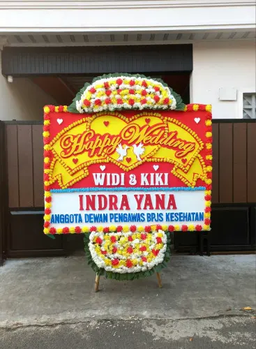 Papan Bunga Pernikahan kebomas gresik